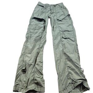 Kensie Jeans Womens 4/27 Green Cargo Utlity Skate Pants